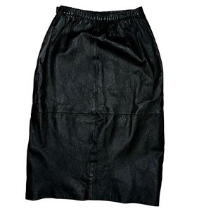 Terry Lewis Midi Length 100% Leather Skirt size 6